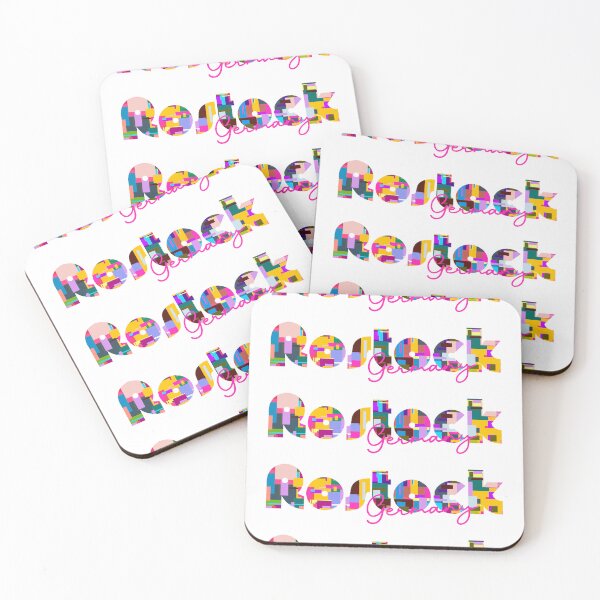 Item preview, Rostock, Germany, Vibrant Abstract City Typography Art designed and sold by Wanderful-roads.