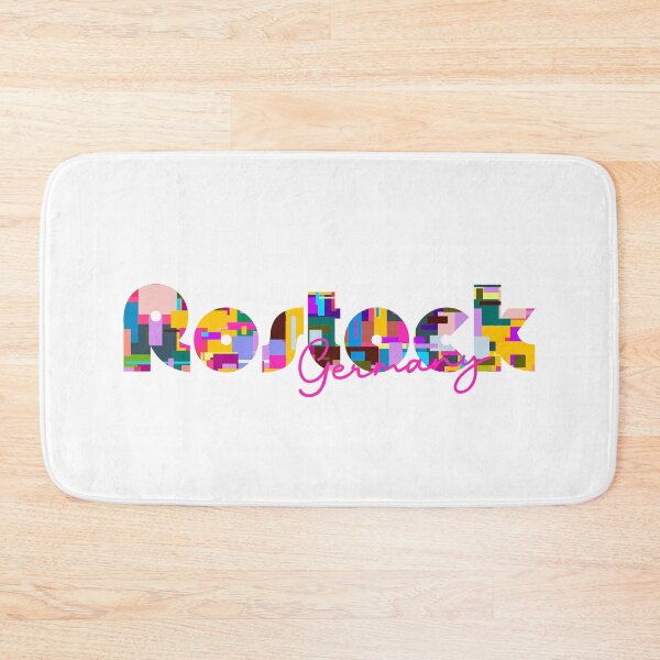 Item preview, Rostock, Germany, Vibrant Abstract City Typography Art designed and sold by Wanderful-roads.