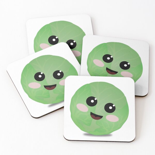 Item preview, Cute Kawaii brussel sprout vegetable illustration designed and sold by Avonduren.