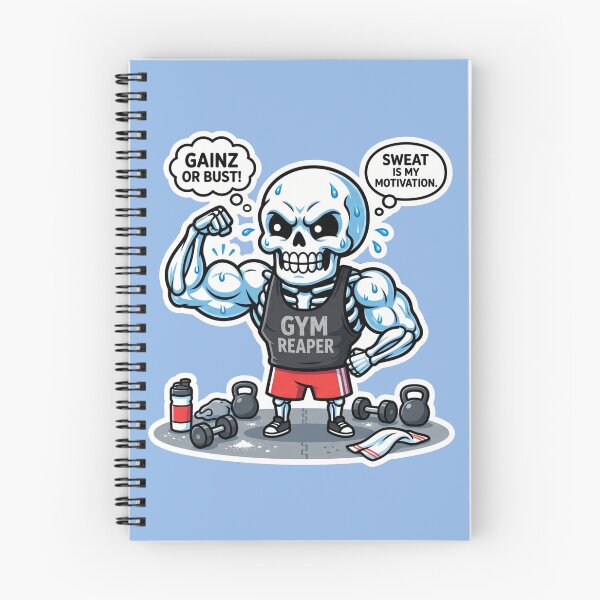 Item preview, Gym Reaper Skeleton Flexing – Funny Bodybuilding Motivation & Gainz designed and sold by BreezifyDesignStudio.