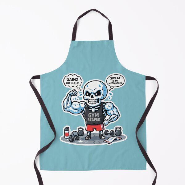 Item preview, Gym Reaper Skeleton Flexing – Funny Bodybuilding Motivation & Gainz designed and sold by BreezifyDesignStudio.