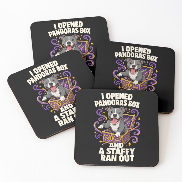 Item preview, I Opened Pandoras Box And A Staffy Ran Out Funny Dog Design designed and sold by TeeTimeTreasure.