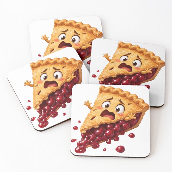 Item preview, Shocked Cherry Pie Slice Funny Cartoon Character designed and sold by jgvisualarts.
