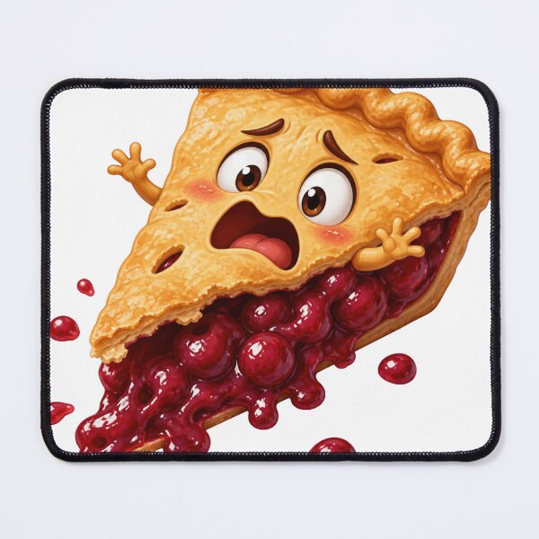 Item preview, Shocked Cherry Pie Slice Funny Cartoon Character designed and sold by jgvisualarts.