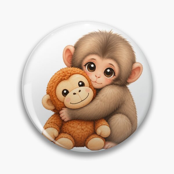 Item preview, Little monkey Kawaii illustration designed and sold by Design by Sara.