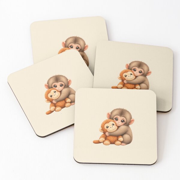 Item preview, Little monkey Kawaii illustration designed and sold by Design by Sara.