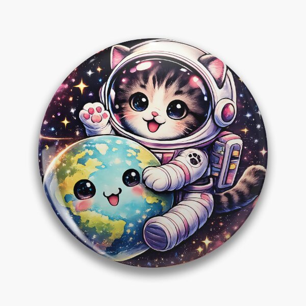 Item preview, Cute Astronaut Kitten Hugging Earth designed and sold by charlesss999.