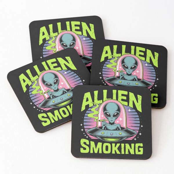 Item preview, Smoking Alien UFO designed and sold by ALL ART .
