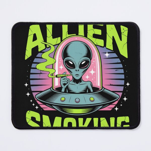 Item preview, Smoking Alien UFO designed and sold by ALL ART .