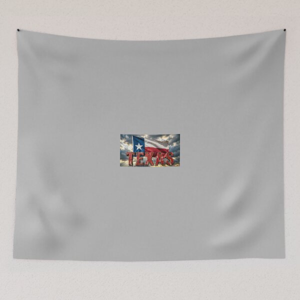 Item preview, *Texas Flag Waving with Rusty Metal Letters - Dramatic Lone Star Design* designed and sold by Petringo.