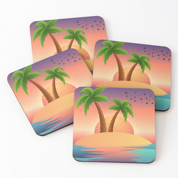 Item preview, Tropical Palm Tree Island  designed and sold by Gradient Concept.