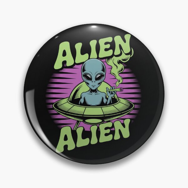 Item preview, Smoking Alien UFO designed and sold by ALL ART .