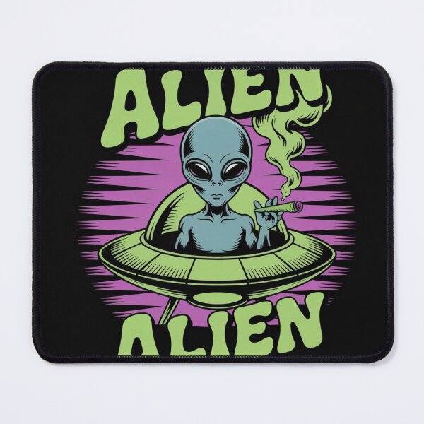 Item preview, Smoking Alien UFO designed and sold by ALL ART .