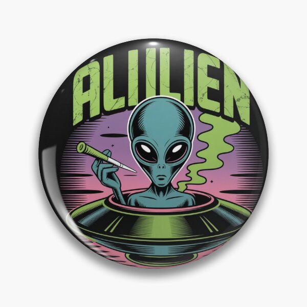 Item preview, Smoking Alien UFO designed and sold by ALL ART .