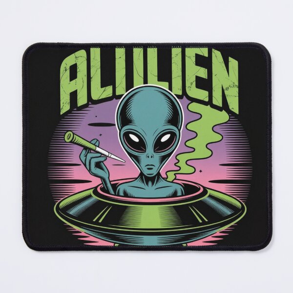 Item preview, Smoking Alien UFO designed and sold by ALL ART .