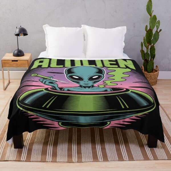 Item preview, Smoking Alien UFO designed and sold by ALL ART .