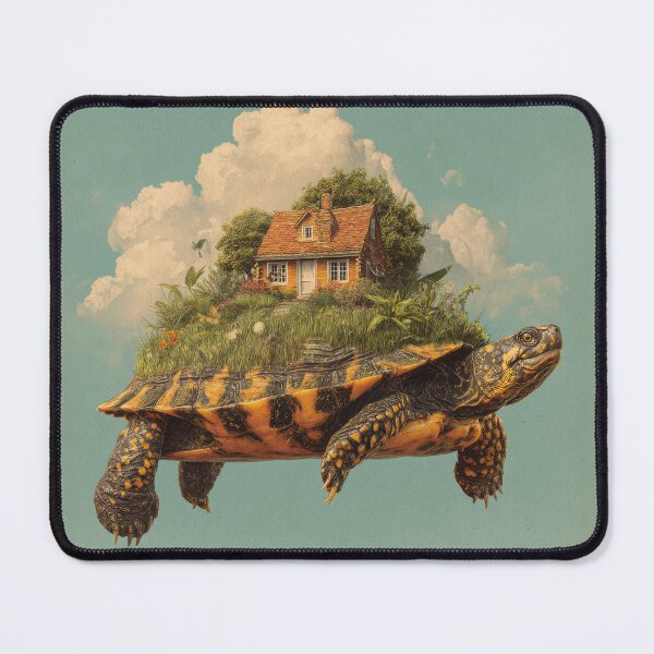 Item preview, Whimsical Cottagecore Turtle Art Print | Fantasy Nature Cottage Illustration | Cozy Slow Living Aesthetic designed and sold by GraceInNatureCo.