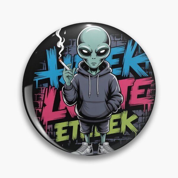 Item preview, Smoking Alien UFO designed and sold by ALL ART .