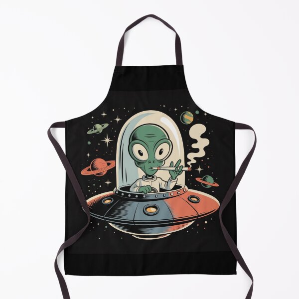 Item preview, Smoking Alien UFO designed and sold by ALL ART .