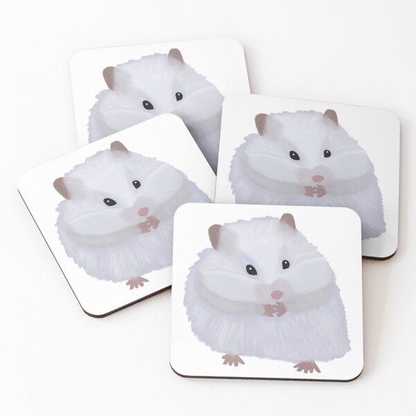 Item preview, White Syrian Teddy Bear Hamster designed and sold by hollyporshaa.