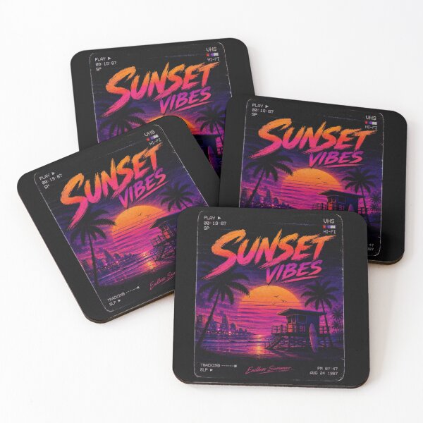 Item preview, Sunset Vibes – Retro Synthwave Aesthetic T-Shirt designed and sold by Rewind Reality.