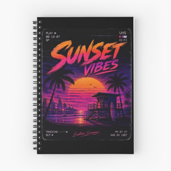 Item preview, Sunset Vibes – Retro Synthwave Aesthetic T-Shirt designed and sold by Rewind Reality.