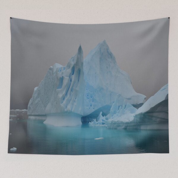 Item preview, Colossal Blue Ice Tower Rising from Dark Ocean designed and sold by M&M Lifestyle Hub.