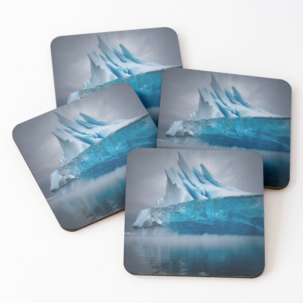 Item preview, Colossal Blue Ice Tower Rising from Dark Ocean designed and sold by M&M Lifestyle Hub.