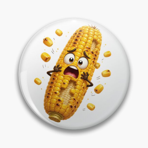 Item preview, Funny Shocked Corn Cob Cartoon Character designed and sold by jgvisualarts.