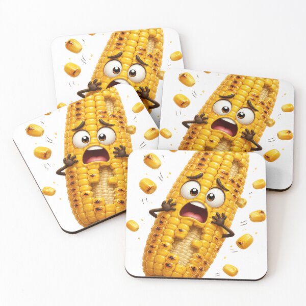 Item preview, Funny Shocked Corn Cob Cartoon Character designed and sold by jgvisualarts.