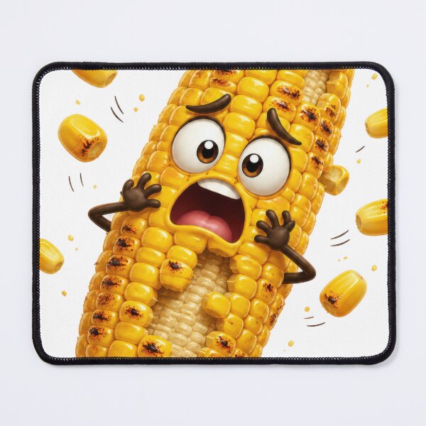 Item preview, Funny Shocked Corn Cob Cartoon Character designed and sold by jgvisualarts.