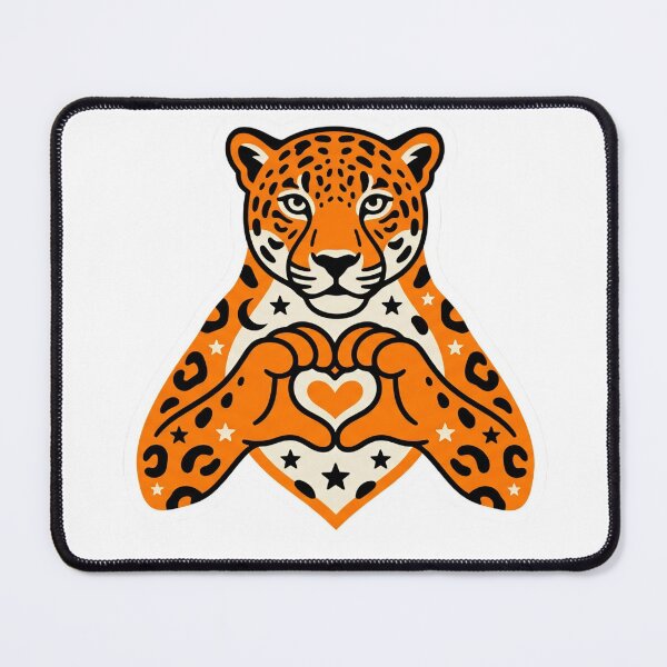 Item preview, Cosmic Jaguar Heart Love Celestial Wildcat designed and sold by NadinGerasi.