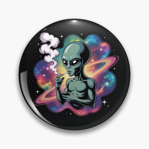 Item preview, Smoking Alien UFO designed and sold by ALL ART .