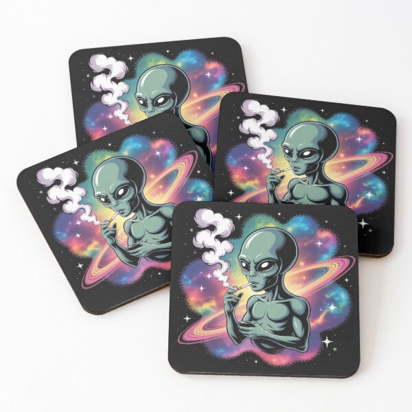 Item preview, Smoking Alien UFO designed and sold by ALL ART .