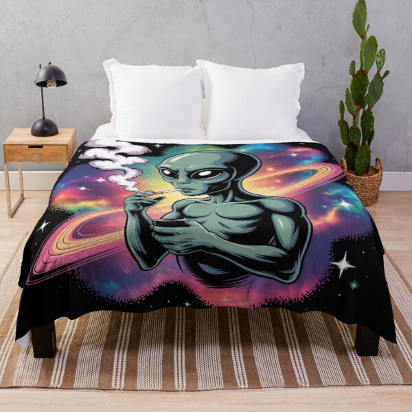 Item preview, Smoking Alien UFO designed and sold by ALL ART .