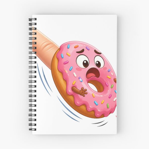 Item preview, Funny Scared Donut Getting Flicked Cartoon designed and sold by jgvisualarts.