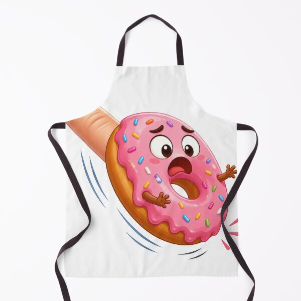 Item preview, Funny Scared Donut Getting Flicked Cartoon designed and sold by jgvisualarts.