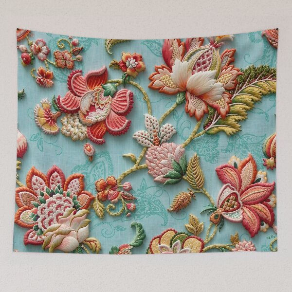 Item preview, Jacobean Crewel Embroidery Pattern designed and sold by Vicky Brago-Mitchell®.