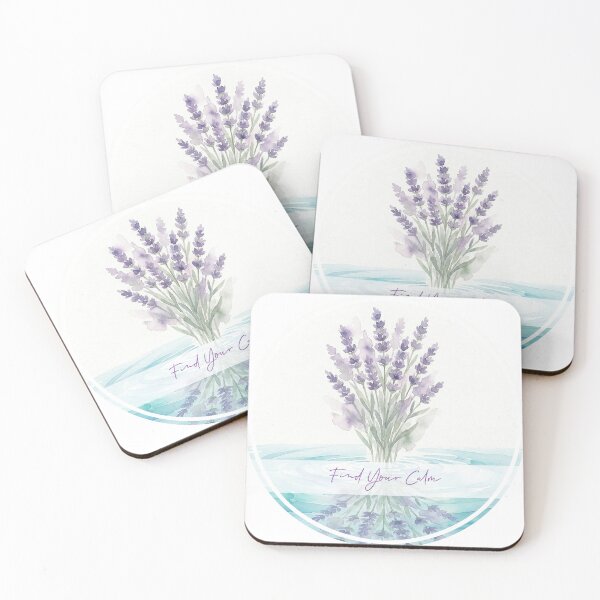 Item preview, Find Your Calm Lavender Watercolor Spiritual Art designed and sold by Osmose-Studio.