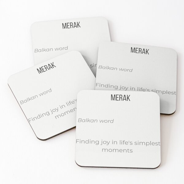 Item preview, MERAK - Balkan Word for Joy in Simple Moments Minimalist Typography Design designed and sold by Mastalina99.