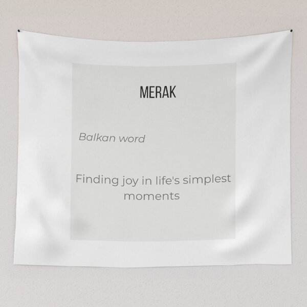Item preview, MERAK - Balkan Word for Joy in Simple Moments Minimalist Typography Design designed and sold by Mastalina99.