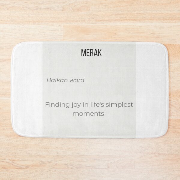 Item preview, MERAK - Balkan Word for Joy in Simple Moments Minimalist Typography Design designed and sold by Mastalina99.