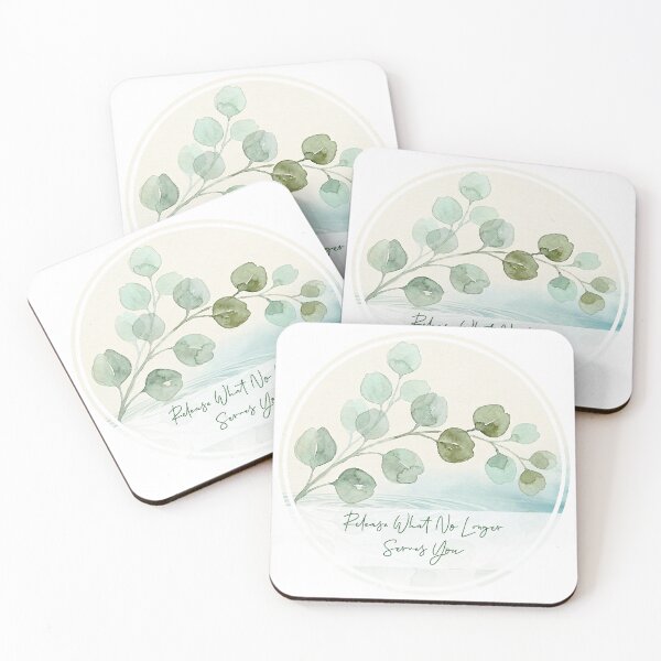 Item preview, Release What No Longer Serves You Eucalyptus Watercolor Art designed and sold by Osmose-Studio ⭐⭐⭐⭐⭐.