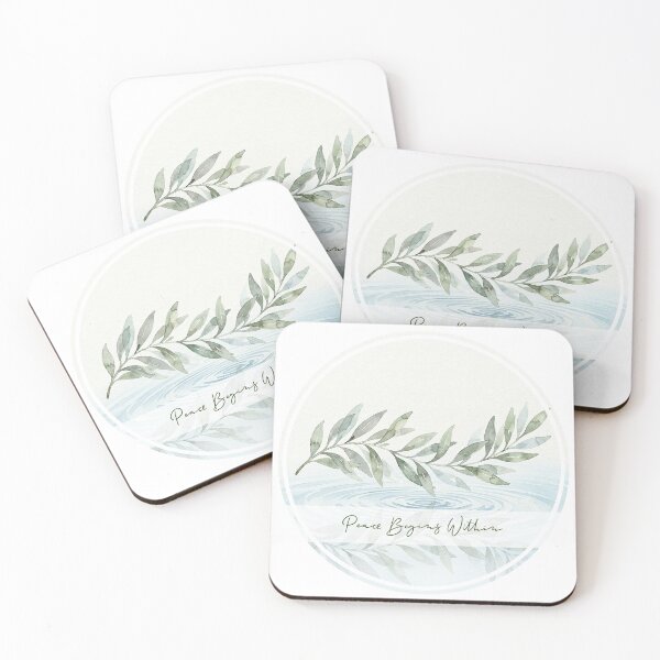 Item preview, Peace Begins Within Olive Branch Watercolor Spiritual Art designed and sold by Osmose-Studio ⭐⭐⭐⭐⭐.