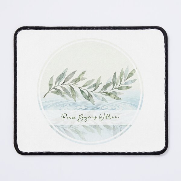 Item preview, Peace Begins Within Olive Branch Watercolor Spiritual Art designed and sold by Osmose-Studio.