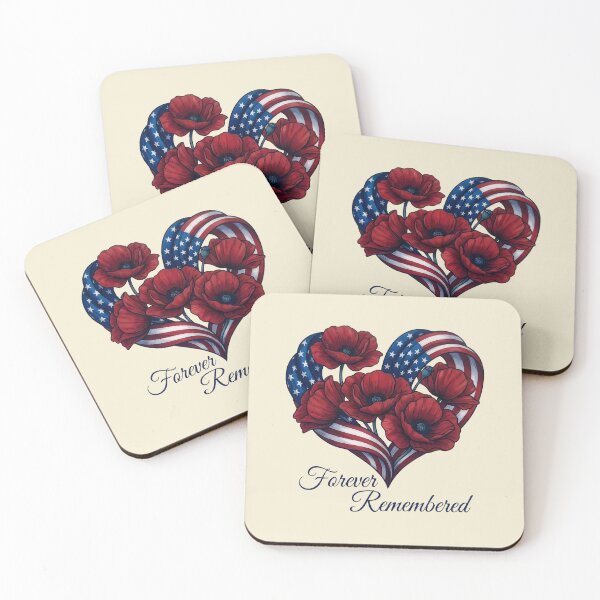Item preview, Forever Remembered Memorial Day Poppy Heart designed and sold by MythicCotton.