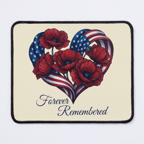 Item preview, Forever Remembered Memorial Day Poppy Heart designed and sold by MythicCotton.