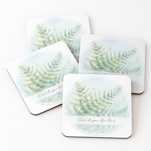 Item preview, Grow At Your Own Pace Fern Watercolor Spiritual Art designed and sold by Osmose-Studio ⭐⭐⭐⭐⭐.