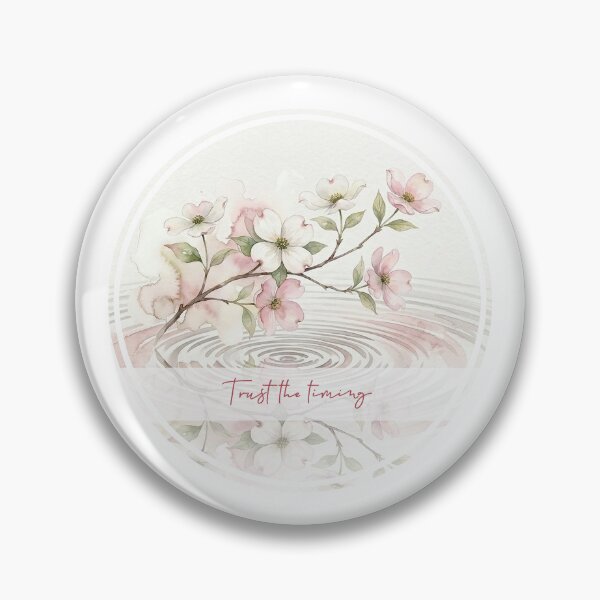 Item preview, Trust The Timing Dogwood Flower Watercolor Spiritual Art designed and sold by Osmose-Studio.