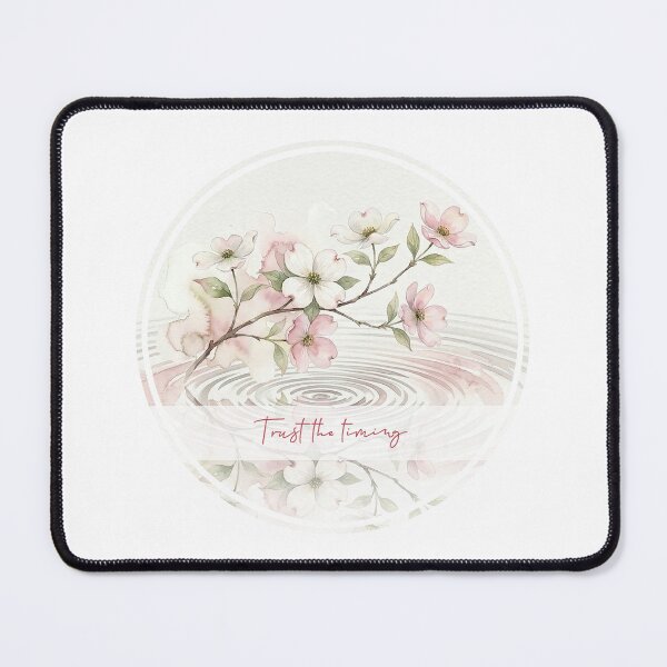 Item preview, Trust The Timing Dogwood Flower Watercolor Spiritual Art designed and sold by Osmose-Studio ⭐⭐⭐⭐⭐.